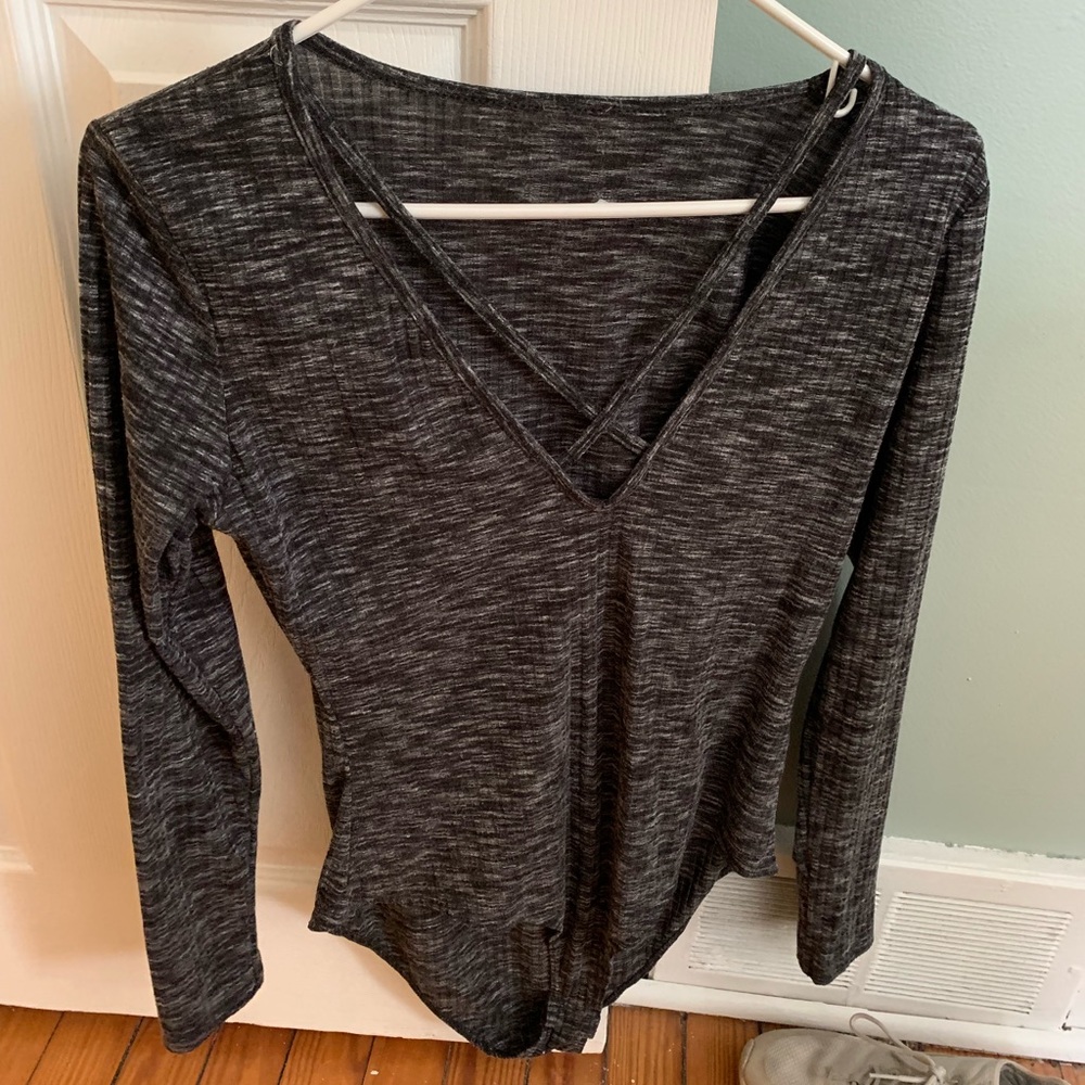 Grey body suit